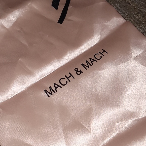 1-MACH & MACH Silky Dusty Pink Drawstring Dust Bag ( 9.5 × 15 Inch ) - Picture 2 of 2